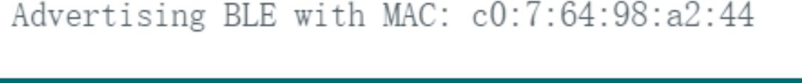 MAC address printed over serial