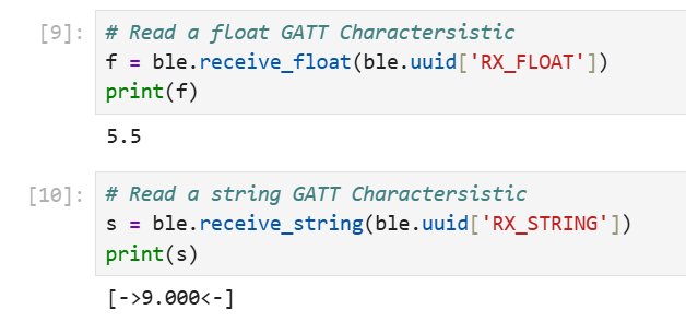 Read float and string