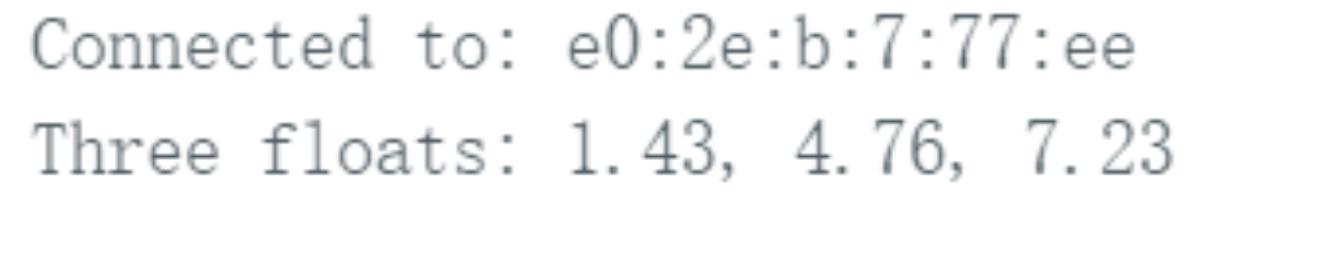 Three floats printed